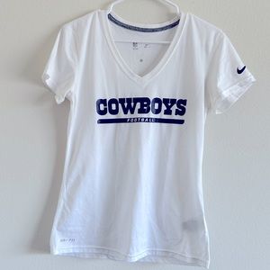 Nike Dri-Fit Dallas Cowboys Short Sleeve V-Neck Tee Size Small
